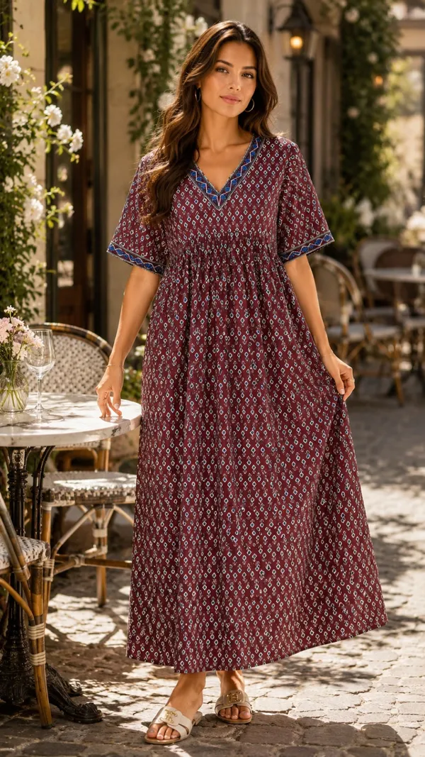 Evolove_Cotton_Nighty_Maxi_for_Women_with_Side_Pocket_|_Floral_Print_Round_Neck_Short_Sleeves_Full_Length_Night_Wear_Gown