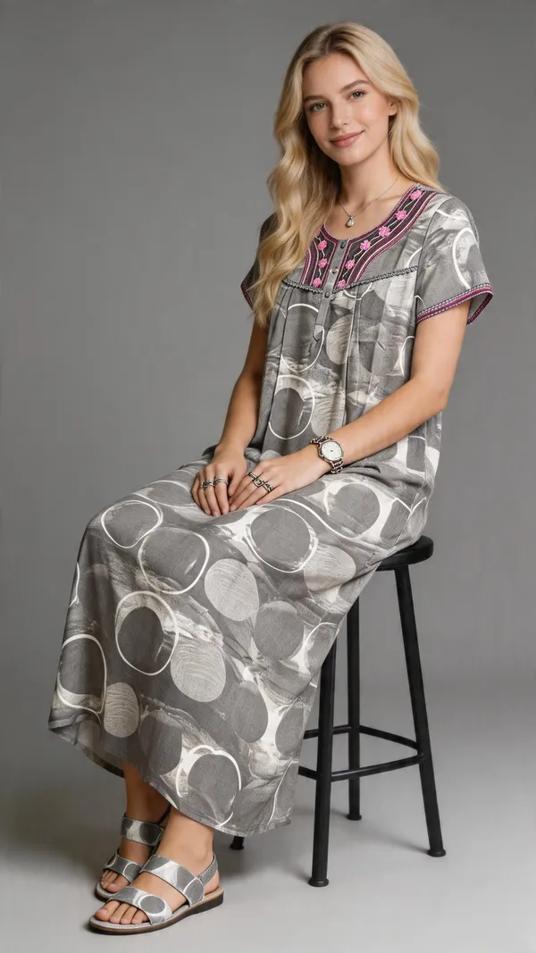 Evolove_Alpine_Fabric_Nighty_Maxi_for_Women_with_Side_Pocket_and_Neckline_Embroidery_|_Printed_Short_Sleeves_Full_Length_Night_Wear_Gown