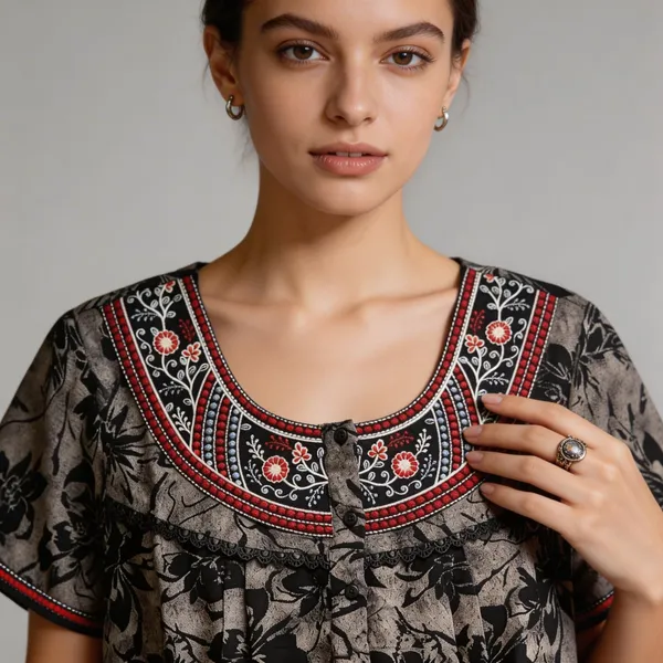 Evolove_Printed_Nighty_Maxi_for_Women_|_Alpine_Fabric_with_Side_Pocket_and_Neckline_Embroidery_|_Short_Sleeves_Full_Length_Night_Wear_Gown