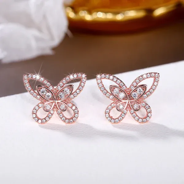 Rose_Gold_Plated_American_Diamond_Studded_Dual_Butterfly_Shaped_Korean_Stud_Earrings