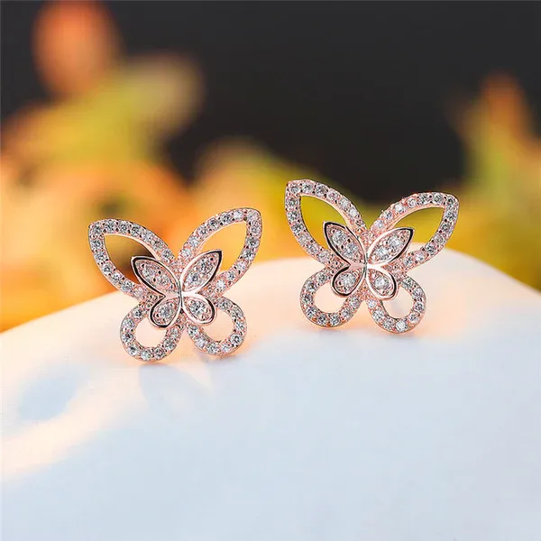Rose_Gold_Plated_American_Diamond_Studded_Dual_Butterfly_Shaped_Korean_Stud_Earrings
