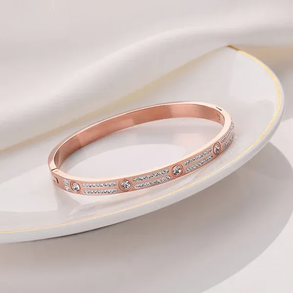 Rose_Gold-Plated_Stainless_Steel_American_Diamond_Studded_Bangle-Style_Bracelet_For_Women