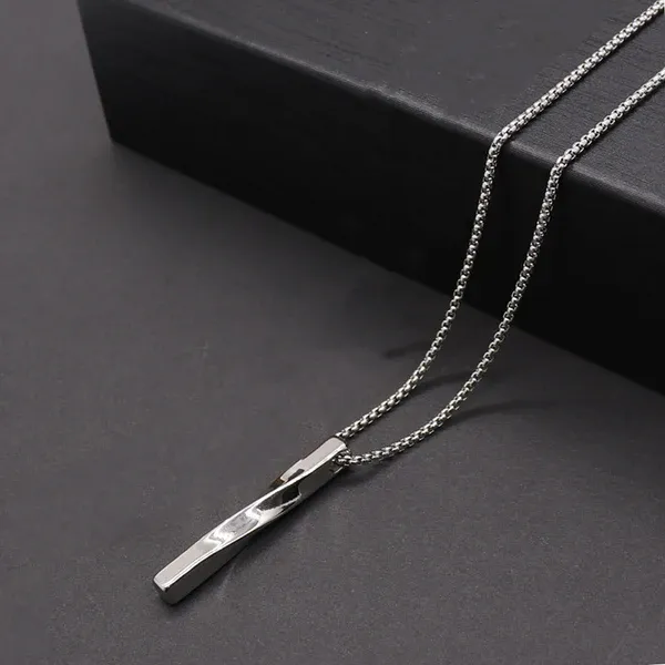 Silver_Plated_Stainless_Steel_Anti_Tarnish_Twisted_Bar_Shaped_Hip_Hop_Party_Pendant