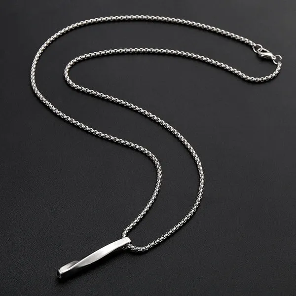 Silver_Plated_Stainless_Steel_Anti_Tarnish_Twisted_Bar_Shaped_Hip_Hop_Party_Pendant