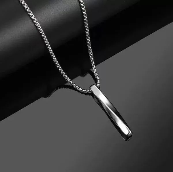 Silver_Plated_Stainless_Steel_Anti_Tarnish_Twisted_Bar_Shaped_Hip_Hop_Party_Pendant