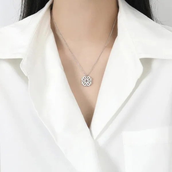 Silver_Plated_Clover_Design_Ad_Openable_Magnetic_Pendant