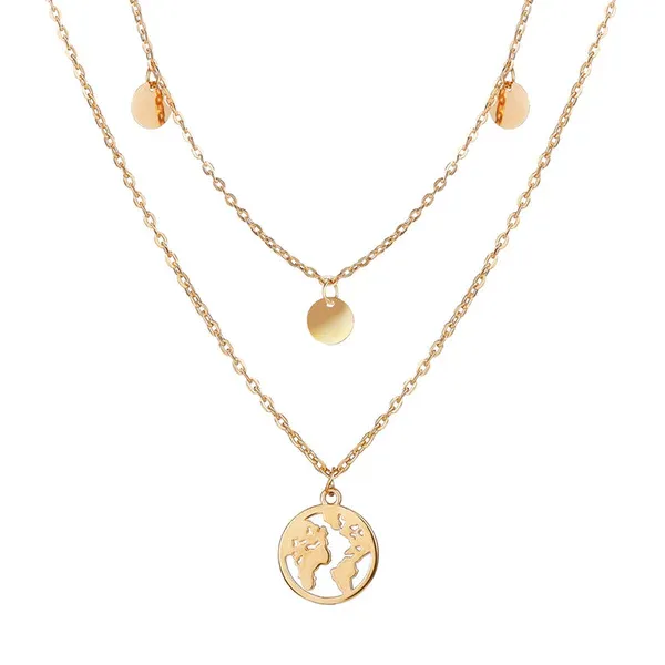 Gold_Plated_Exquisite_Multi_Strand_Necklace_For_Women