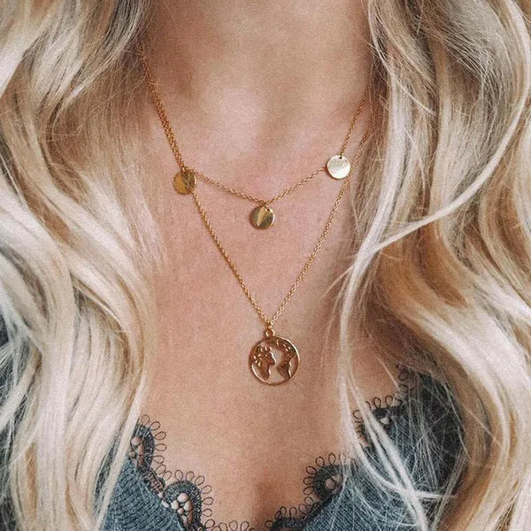 Gold_Plated_Exquisite_Multi_Strand_Necklace_For_Women