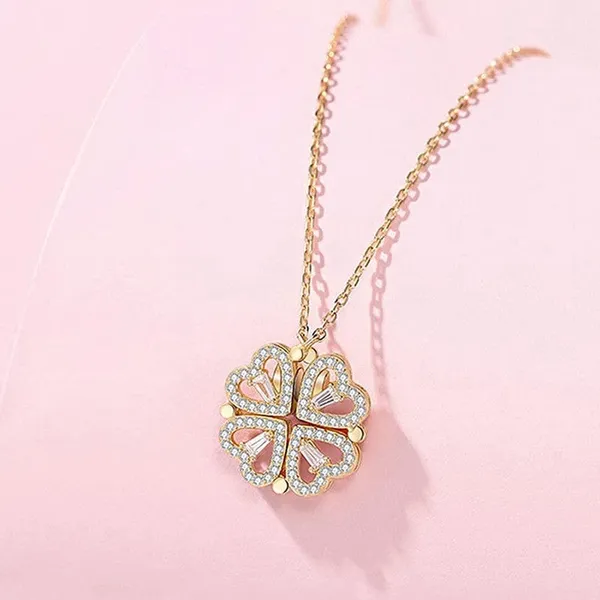 Gold_Plated_Clover_Design_Ad_Openable_Magnetic_Pendant