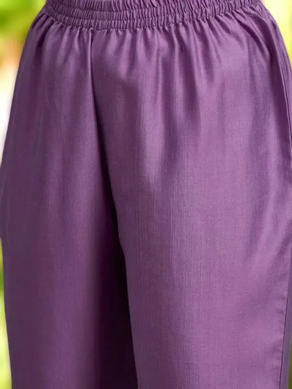 Lavender_Stitched_Kurta_And_Pant_&_Dupatta_Set_For_Women