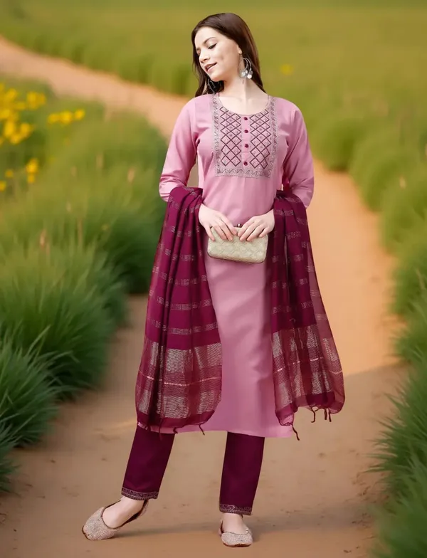 Pink_Stitched_Kurta_and_Pant_&_Dupatta_Set