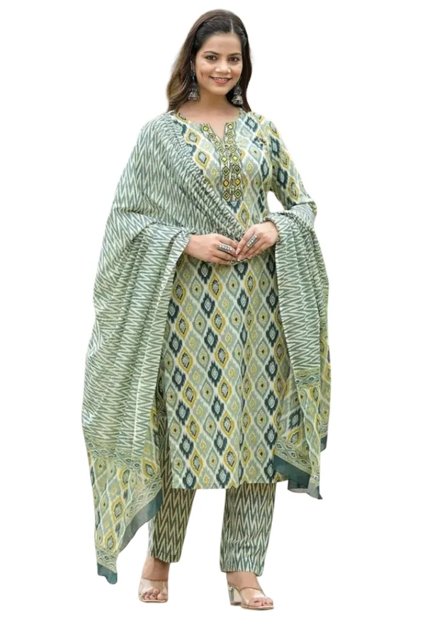 Off_White_Cotton_Printed_Salwar_Suit_Set_|_Kurta_Pant_Dupatta_Set_Stitched_For_Women
