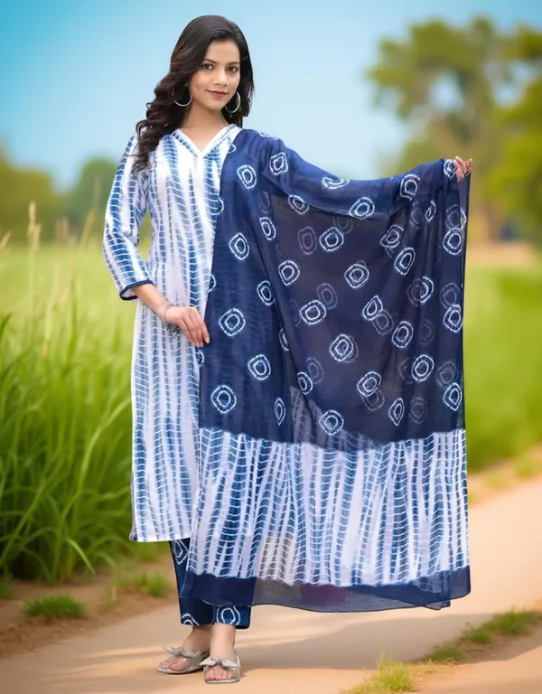 Blue_Printed_Cotton_Salwar_Suit_Set_Stitched_Kurta_Pant_Dupatta_Set_For_Women