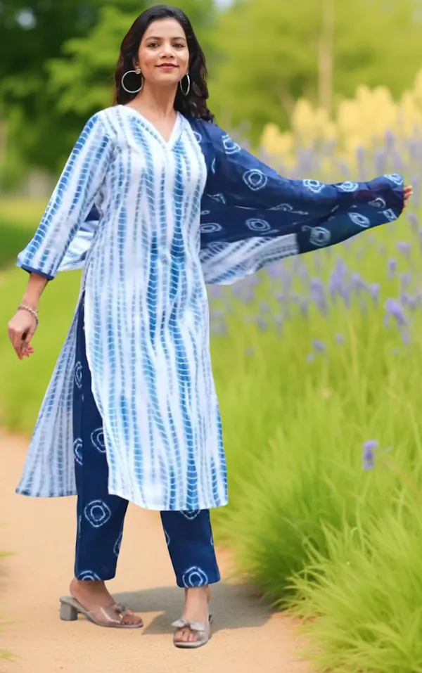 Blue_Printed_Cotton_Salwar_Suit_Set_Stitched_Kurta_Pant_Dupatta_Set_For_Women
