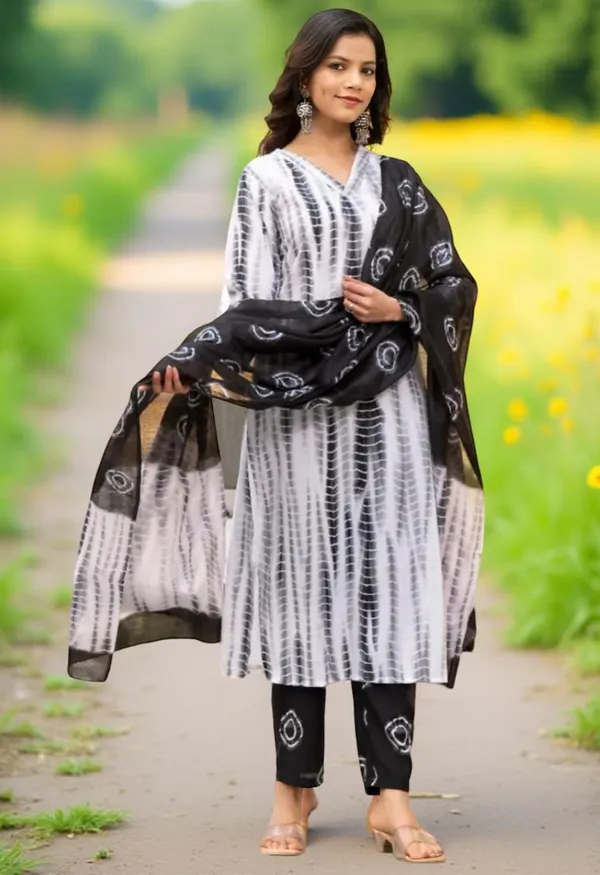 Black_Printed_Cotton_Salwar_Suit_Set_Stitched_Kurta_Pant_Dupatta_Set_For_Women