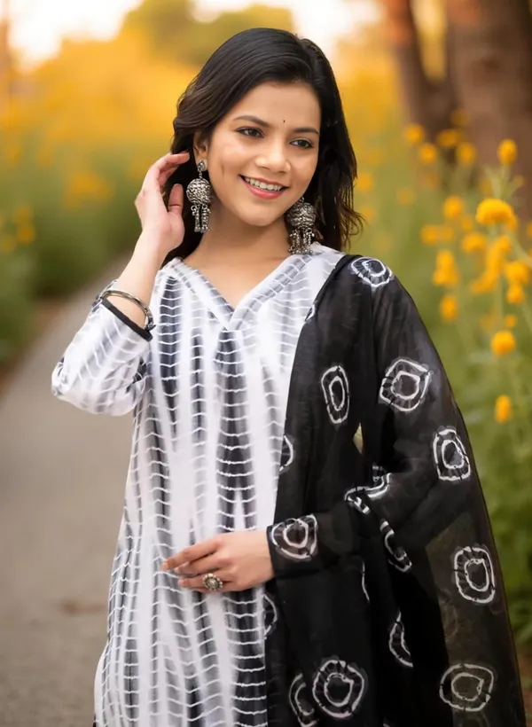 Black_Printed_Cotton_Salwar_Suit_Set_Stitched_Kurta_Pant_Dupatta_Set_For_Women
