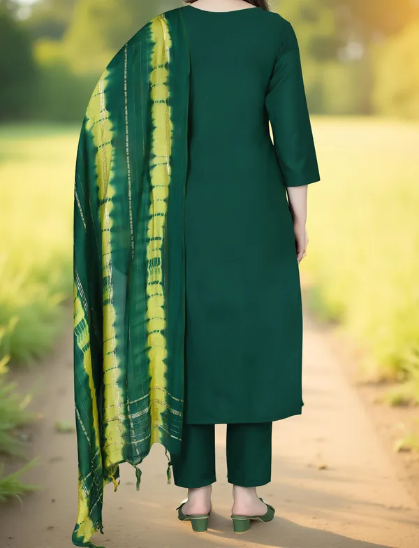Green_Stitched_Kurta_and_Pant_&_Dupatta_Set