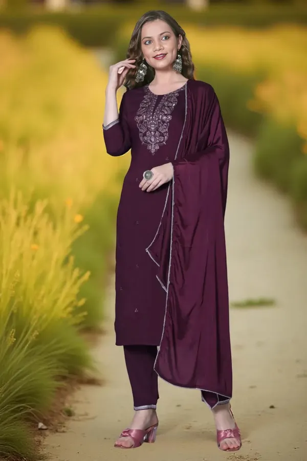 Purple_Stitched_Kurta_and_Pant_&_Dupatta_Set