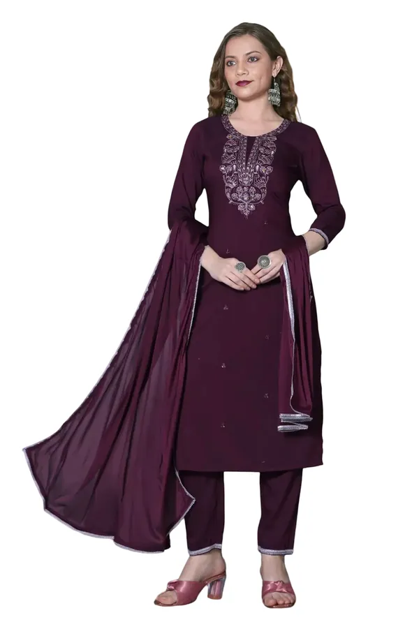 Purple_Stitched_Kurta_and_Pant_&_Dupatta_Set