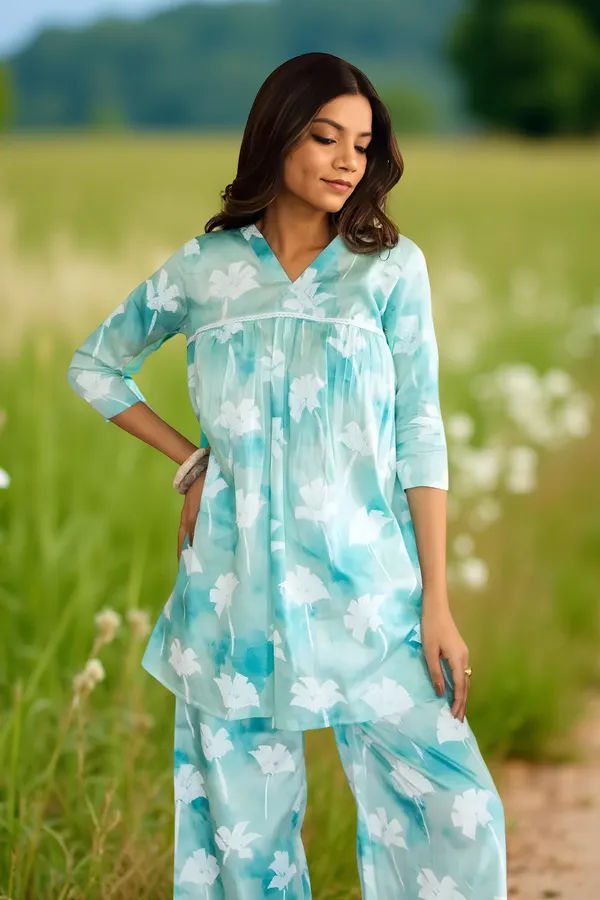 Sky_Blue_Printed_Reyon_Slub_Co-ord_Set_For_Women