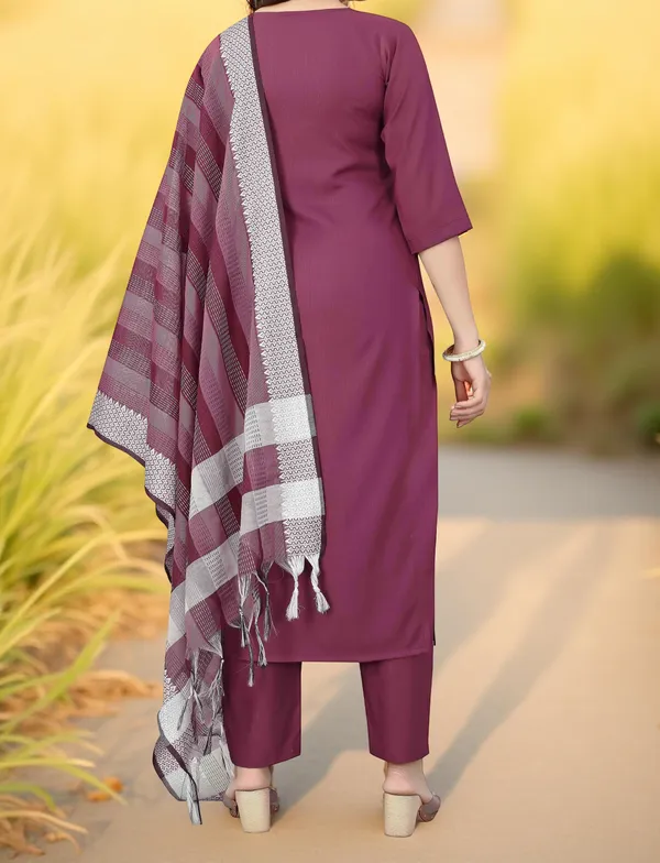 Purple_Stitched_Kurta_And_Pant_&_Dupatta_Set_For_Women