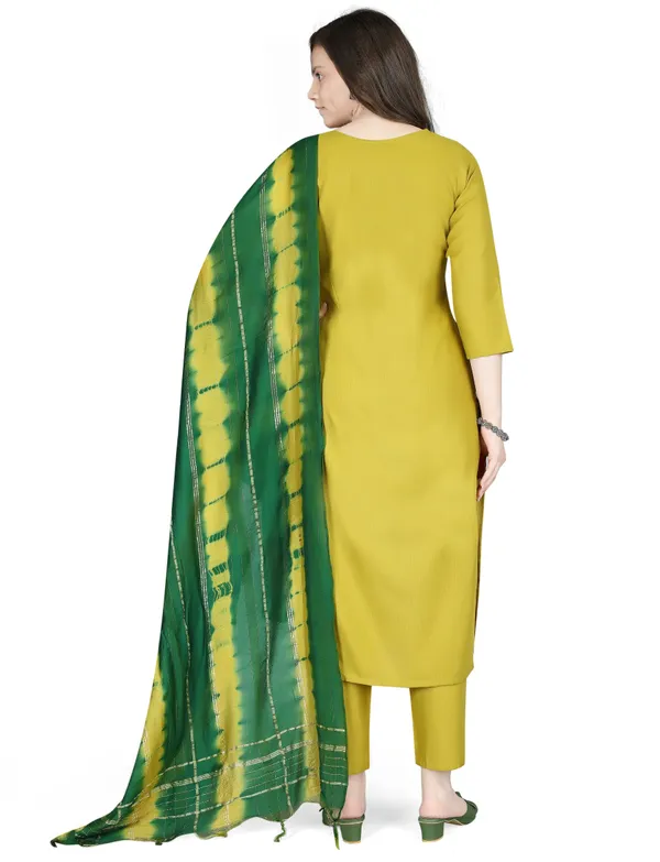 Yellow_Stitched_Kurta_and_Pant_&_Dupatta_Set