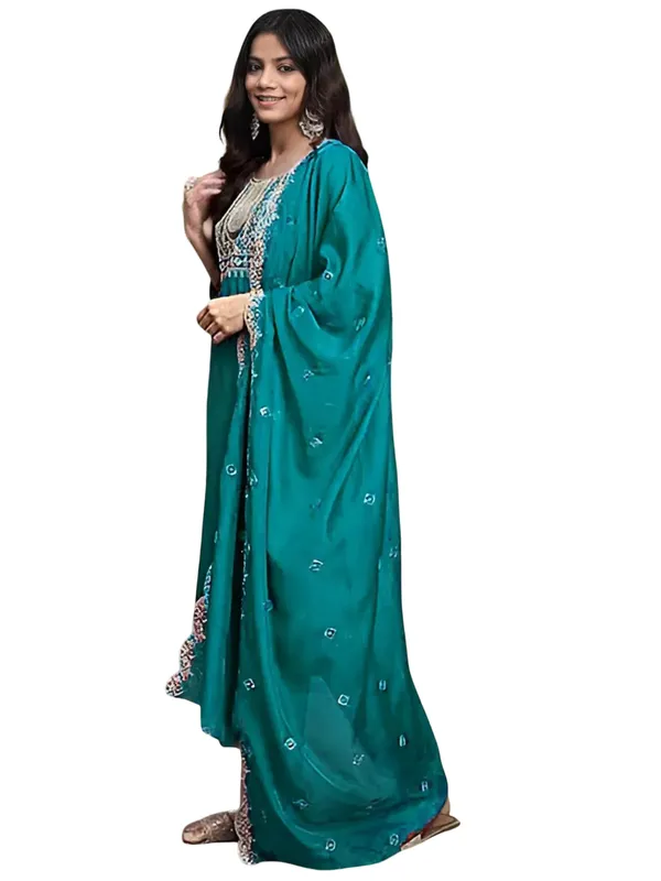 Green_Stitched_Kurta_and_Pant_&_Dupatta_Set