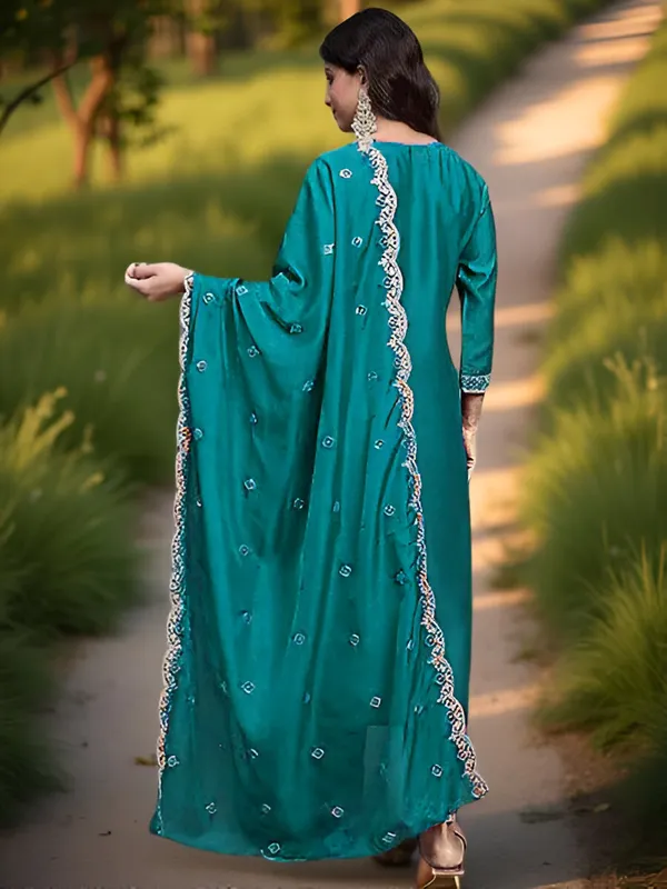 Green_Stitched_Kurta_and_Pant_&_Dupatta_Set