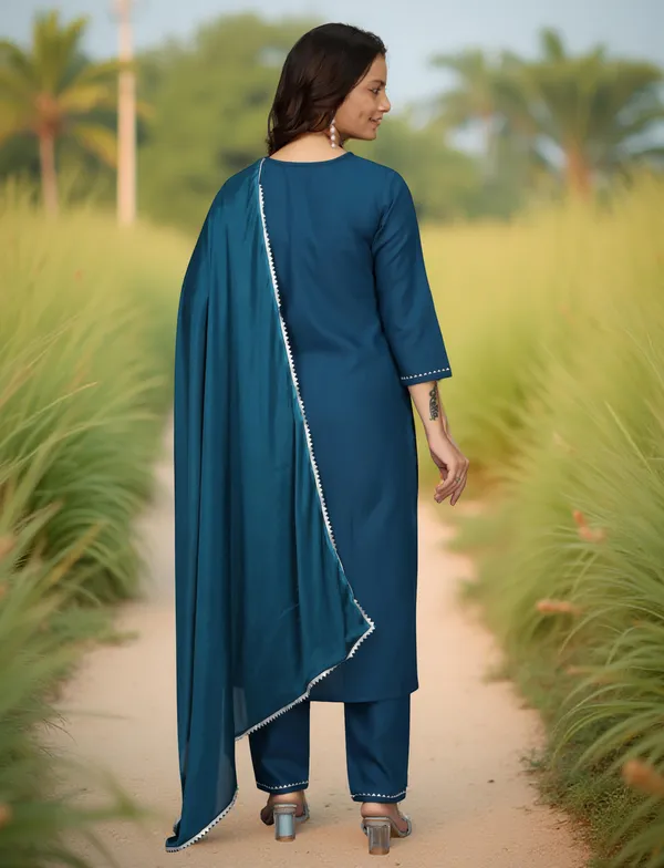 Indigo_Stitched_Kurta_and_Pant_&_Dupatta_Set