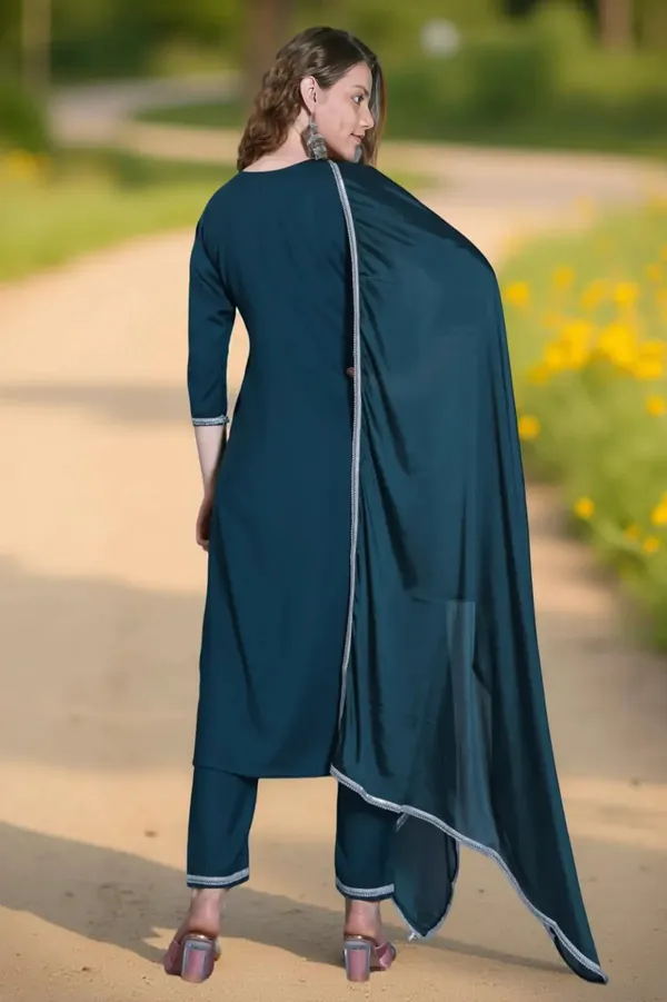Indigo_Stitched_Kurta_and_Pant_&_Dupatta_Set