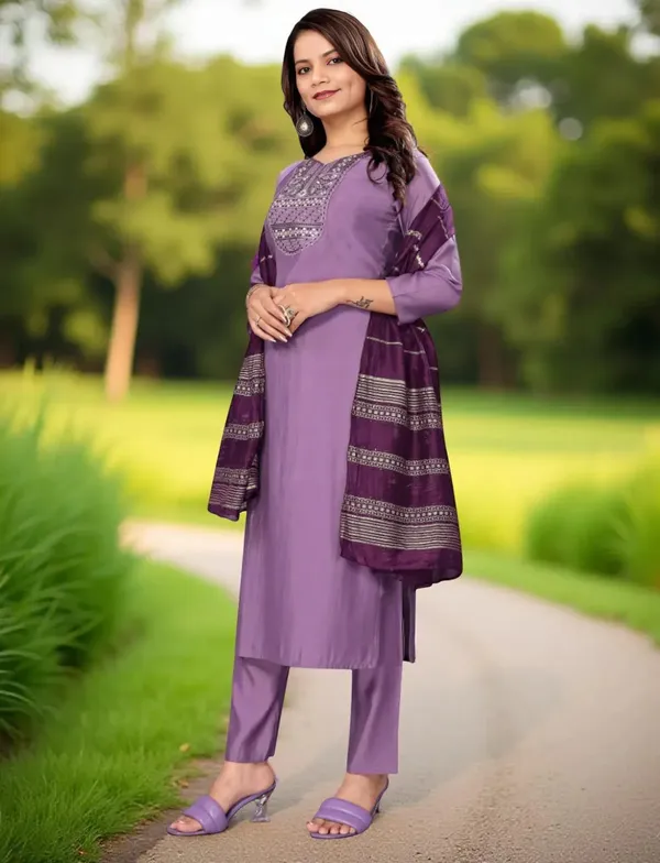 Purple_Stitched_Kurta_and_Pant_&_Dupatta_Set