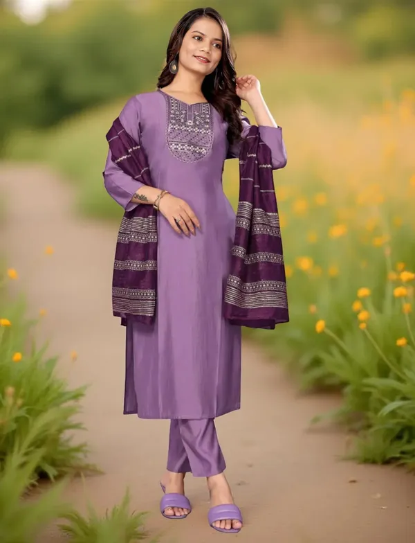 Purple_Stitched_Kurta_and_Pant_&_Dupatta_Set