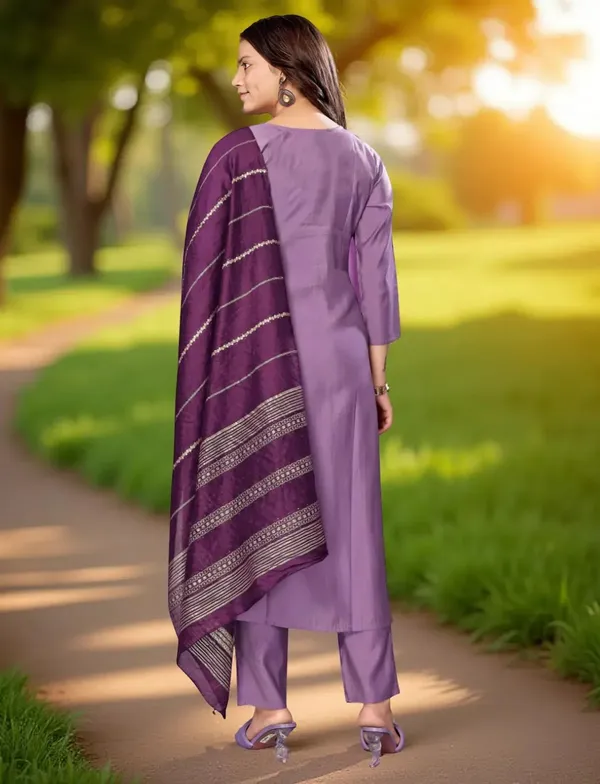 Purple_Stitched_Kurta_and_Pant_&_Dupatta_Set
