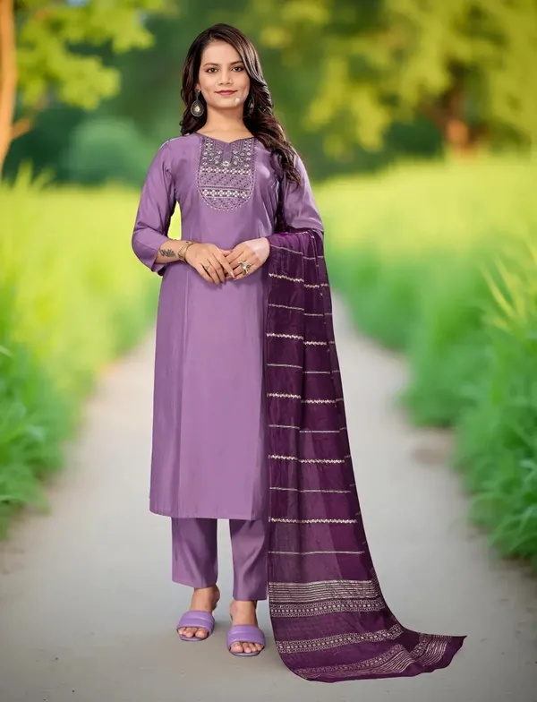 Purple_Stitched_Kurta_and_Pant_&_Dupatta_Set