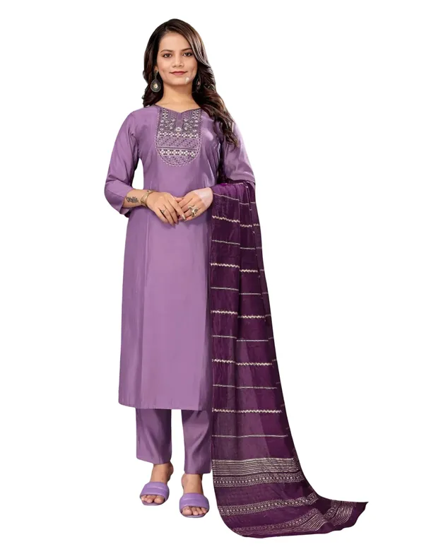 Purple_Stitched_Kurta_and_Pant_&_Dupatta_Set