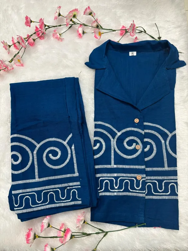 Royal_Blue_Cotton_Casual_Co-Ord_Set_For_Women