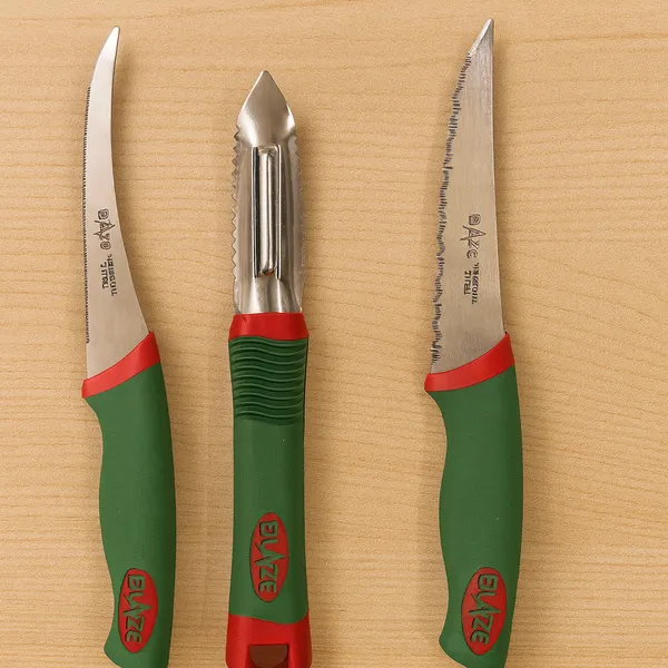 Green_&_Silver_Steak_Knife_+_Tomato_Knife_&_Veg_Peeling_Knife_Combo_Set_(Pack_Of_3)