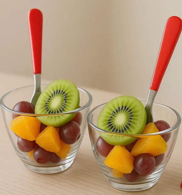 Red_&_Silver_Premium_Stainless_Steel_Fruit_Fork_10_Pcs_Set