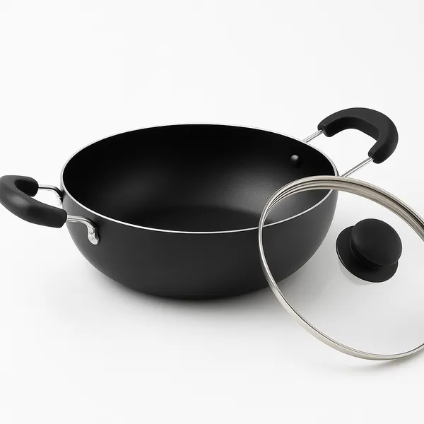 Black_Non-Stick_With_Induction_Premium_Aluminium_Kadhai_With_Glass_Lid