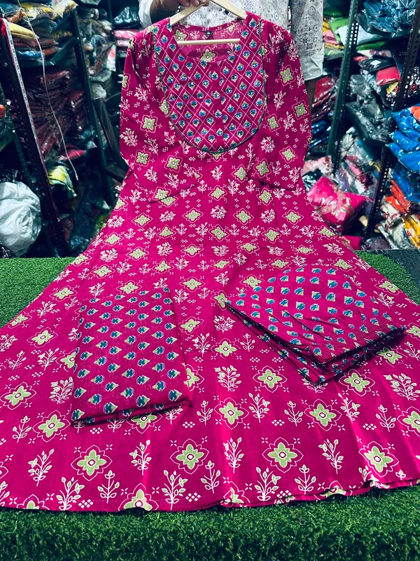 Maroon_Printed_Cotton_Anarkali_Kurta_Set_with_Dupatta_&_Pants