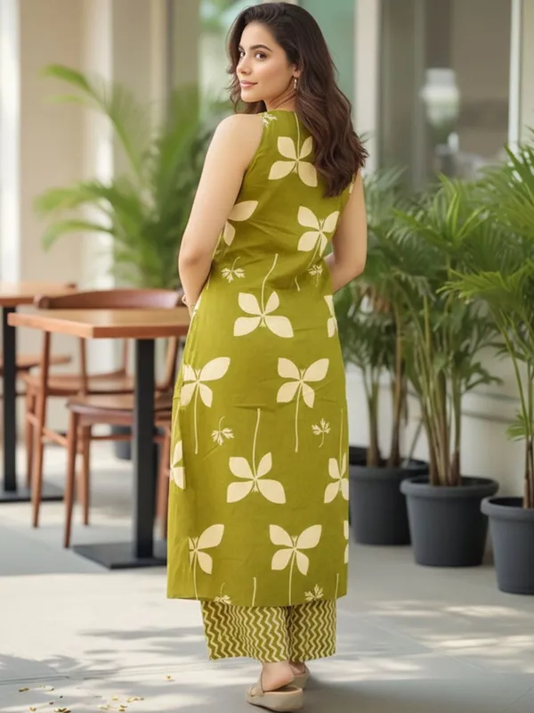 Olive_Bloom_Printed_Kurta_Palazzo_Set