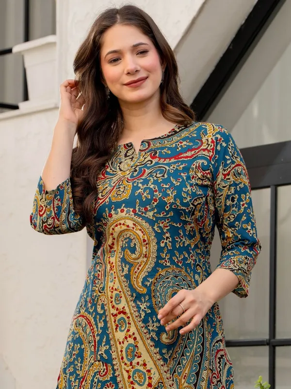 Royal_Paisley_Printed_Cotton_Co-ord_Set