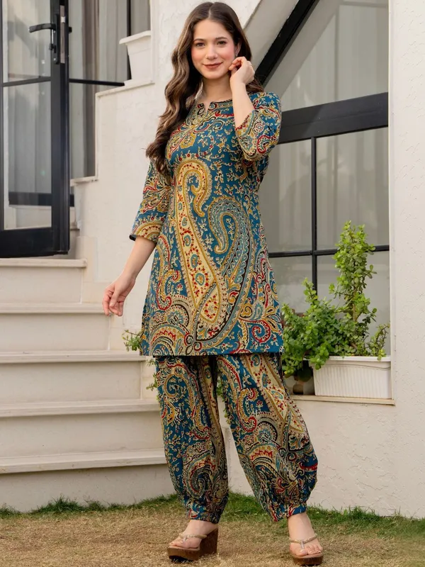 Royal_Paisley_Printed_Cotton_Co-ord_Set