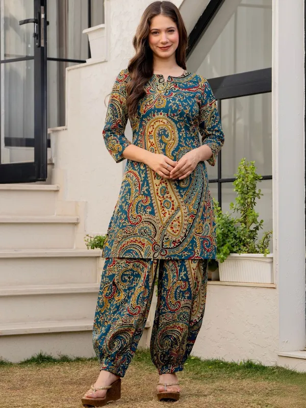 Royal_Paisley_Printed_Cotton_Co-ord_Set