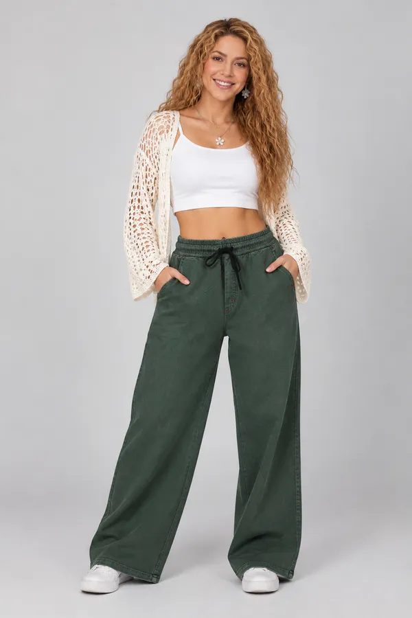 Women’s_Black_Wide-Leg_Baggy_Jeans_|_Elastic_Waist_Drawstring_|_Loose_Fit_Casual_Denim_Pants