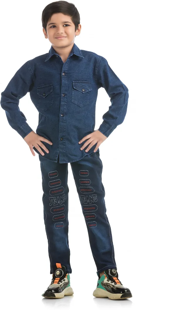 Dark_Blue_Cotton_Shirt_Pant_Combo_For_Kids