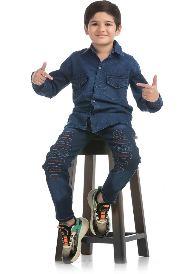Dark_Blue_Cotton_Shirt_Pant_Combo_For_Kids