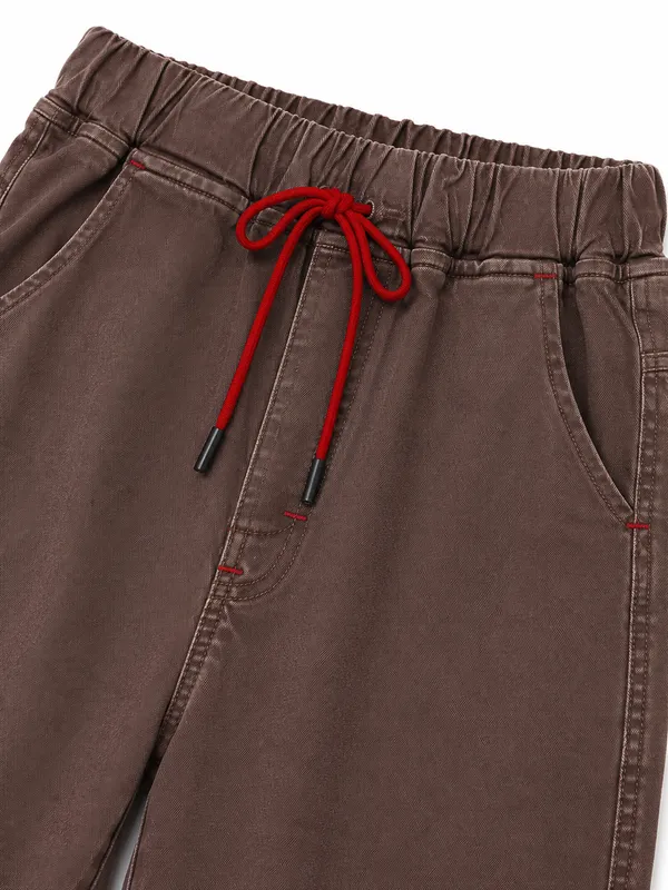 Boys_Brown_Baggy_Fit_Denim_Jeans_|_Korean_Style_Loose_Fit_Elastic_Waist_Drawstring_Full_Length_Casual_Cotton_Denim_Pants
