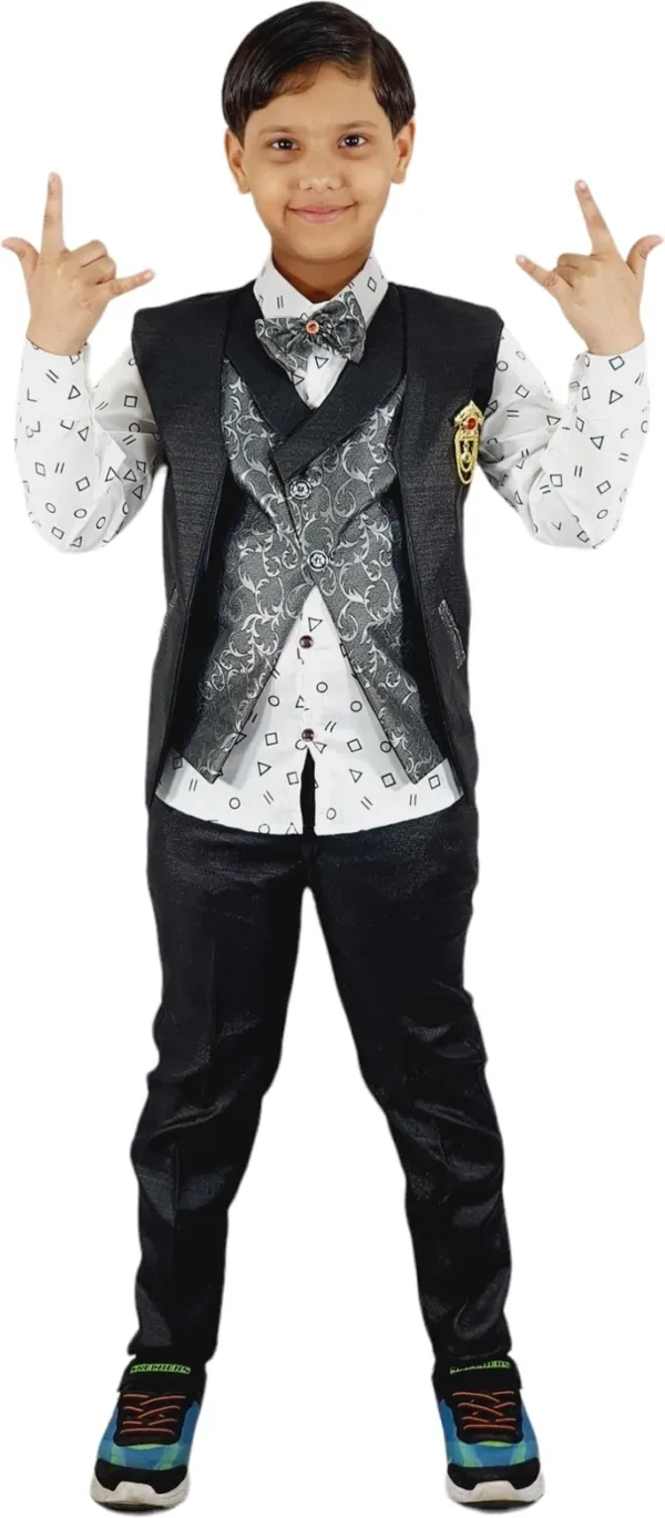 Black_Cotton_Blazer_Shirt_Trouser_Set_For_Kids