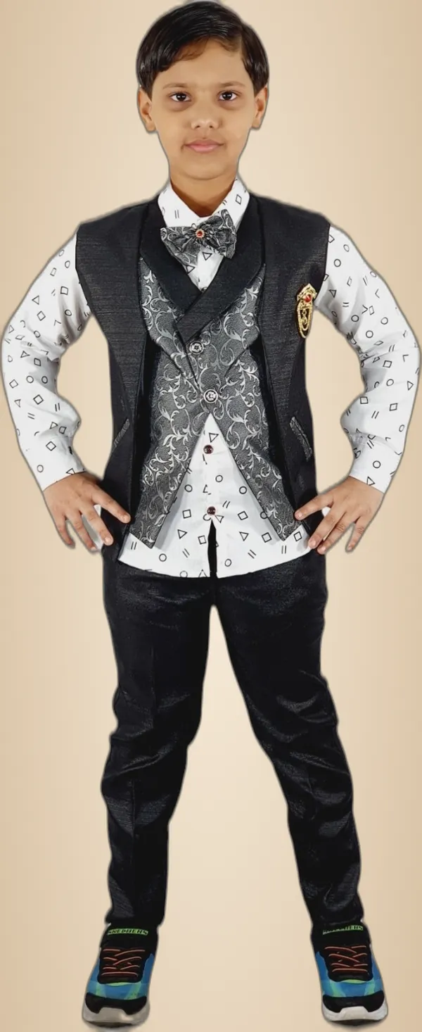 Black_Cotton_Blazer_Shirt_Trouser_Set_For_Kids